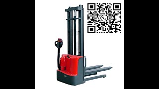 1.5 ton walking electric pallet stacker operation guide demo video