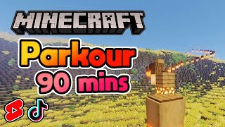 92 Minutes Minecraft Parkour Shaders (Nature, ASMR, Download)