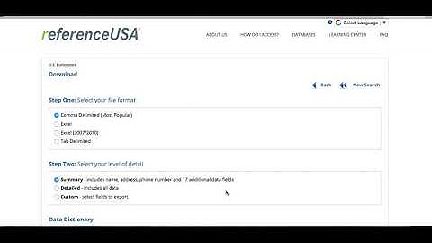 Reference USA   Pulling Data Part 1