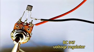 how to make voltage regulator using ||BC547|| transistor