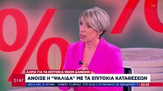 Άνοιξε η "ψαλίδα" με τα επιτόκια καταθέσεων - Το σχόλιο της Έλενας Λάσκαρη | Βραδινό δελτίο