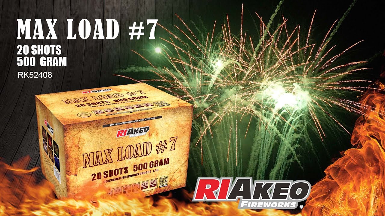 USA 1.4G CAKE MAX LOAD#7 20 shots RK52408 | RIAKEO FIREWORKS
