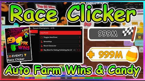 [🎃EVENT] 🏆 Roblox Race Clicker Script - Fastest Auto Farm Wins & Candy