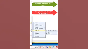 SQL Tricks How To Get All Column Names In A Single Click SQL Query Sqltips Sqldeveloper 
