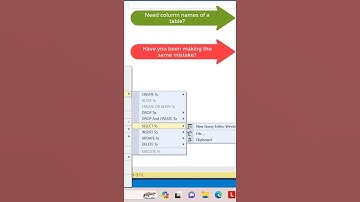 SQL Tricks | How to Get All Column Names in a Single Click | SQL Query  #sqltips #sqldeveloper