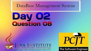DBMS Question Session Task No 8 | 1st Year | Semester 01 | Java Institute |Malith Poorna