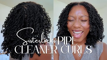 Trying Pipe Cleaner Curls on Sisterlocks for the FIRST TIME | tutorial + tips & tricks