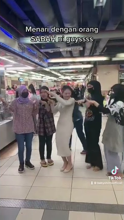Baby Shima menari dengan gadis gadis cantik di Sabah