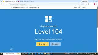 level `104 human benchmark sequence memory