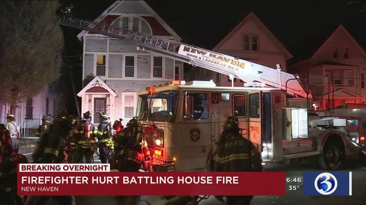 VIDEO: New Haven firefighter injured while battling structure fire ...