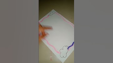 diy easy and simple border design aesthetic border | #craftyhub #borderdesign #shortvideo