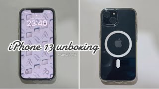 iPhone 13 unboxing  Midnight + aesthetic  128 gb #iphone #apple  #black #unboxing #boyfriend