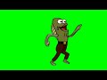 SpongeBob fred running green screen