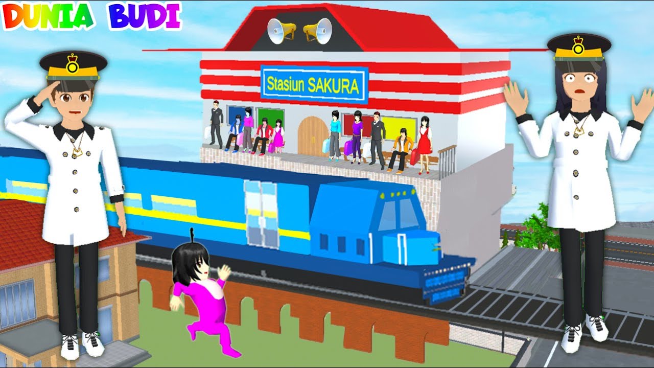 Yuta Mio Jadi Masinis Supir Kereta Api Buat Markas Stasiun Baru | Baby Celine Ketinggalan Kereta😱