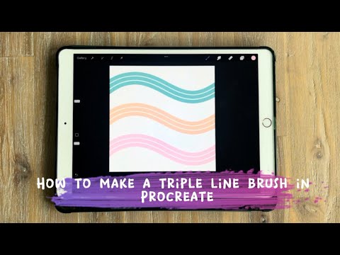 How to create a triple line brush in Procreate - YouTube