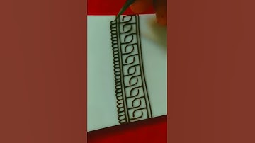 Shorts video | simple Mehndi design  boarder elements | my hidden passion |