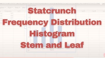 Video Tutorial-How To Use Statcrunch For Statistics - Frequency Distribution, histogram Stem & Leaf