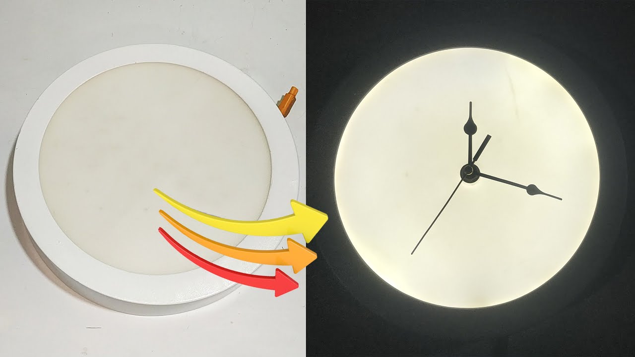 LED Ceiling Light convert to LED Ceiling Clock Best Idea of LED