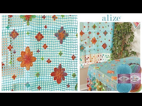 Tığ İşi Masa Örtüsü ve Perde Yapımı - Crochet Curtain and Tablecloth Tutorial