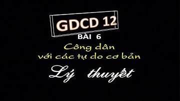 gdcd 12, Bài 6 Công dân với các quyền tự do cơ bản | 2k vlogs