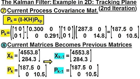 Special Topics - The Kalman Filter (38 of 55) 7, 8 of Second Iteration - Tracking Airplane