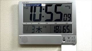 セイコークロック　掛け置き兼用デジタル電波時計 温度表示 湿度表示 大型 プログラム機能 SQ434S