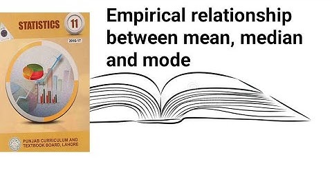 Empirical relationship between mean, median and mode ch 3 lec 45