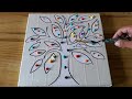 Tree Of Life / Easy Acrylic Painting Demo For Beginners / Masking Tape / Project 100 Days / Day #45