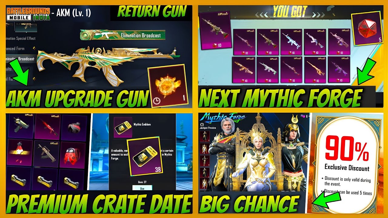 🤯Secret | AKM Upgradable Return | Next Mythic Forge Outfit & Upgradable Gun | Next Premium Crate
