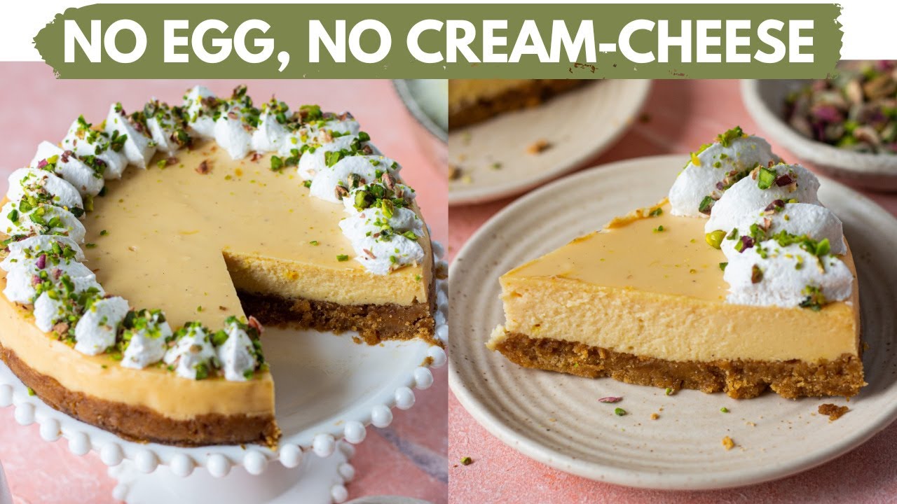 EGGLESS, NO CREAMCHEESE BAKED CHEESECAKE MISHTI DOI CHEESECAKE