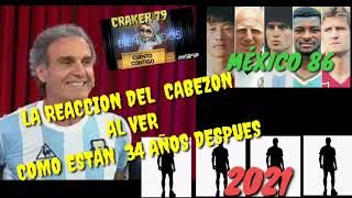 DESOPILANTE REACCIÓN DEL CABEZON RUGGERI AL VER JUGADORES RIVALES DEL 86 Y 90