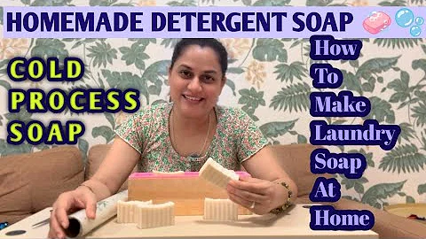 Homemade Detergent Soap Bar | Easy Cold Process Recipe | Laundry Soap Making at Home#business #soap 