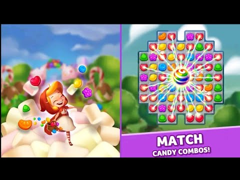 New Nice &Fun game ❤️🥳Lollipop & Marshmallow Match3😇Explore Candy World🍭🍬🍰#1@ cute girls games ❤️