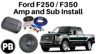 2008 - 2012 Ford F250 / F350 Amplifier and Subwoofer Install