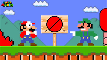 Super Mario Bros., but Mario Is Forbidden to Touch the Color RED!