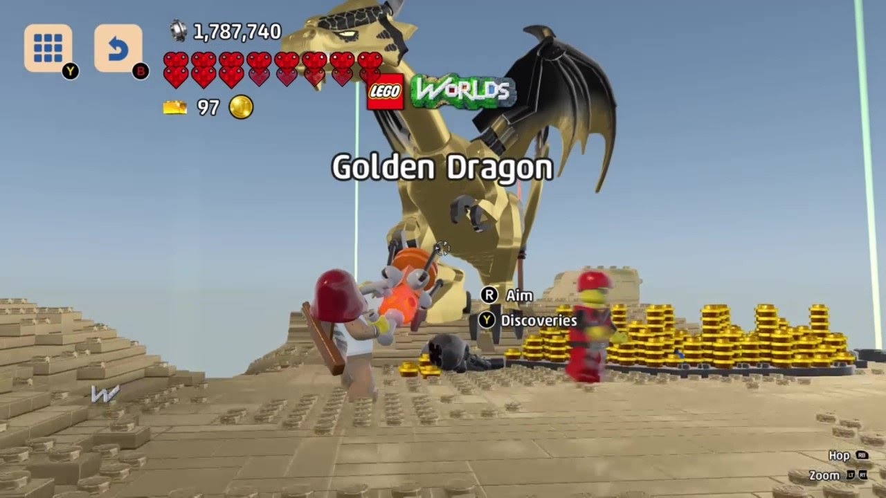 Lego Worlds Old Method How I Got The Golden Dragon -