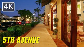 Naples, FL, Fifth Avenue at Night, February 2023, 4k Travel Video