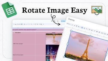 How to Rotate an Image in Google Sheets (drag and rotate)