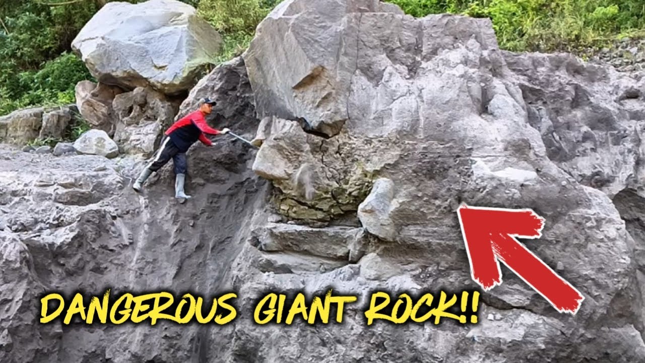 Collapsed Rocks‼️ Giant Rocks fall from high cliffs WITHOUT EXCAVATOR ...