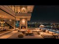 Relax in Luxury Apartment Overlooking Sydney Opera 🌃 Soft Jazz Saxophone Music & Heavy Rain Sounds