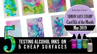 Testing Alcohol Inks on 5 Uncommon Surfaces. Find out what works for a lot less than Yupo paper.