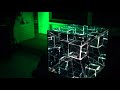 Tesseract led infinty mirror art sculpture by nicky alice 4k hypercube