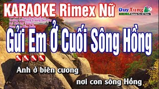 karaoke || LK Gửi Em Ở Cuối Sông Hồng - Rimex || Nhạc Sống Duy Tùng