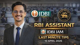 RBI ASSISTANT &amp; IDBI JAM LAST MINUTE TIPS |  | BY - AMIT PATIL SIR |