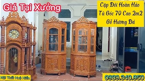 Hàng Đặt Hai Chiếc Tủ Góc 70. (Lắp đèn đổi 3 màu ) | Gỗ Hương Đá nhóm 1, không cong vênh mối mọt