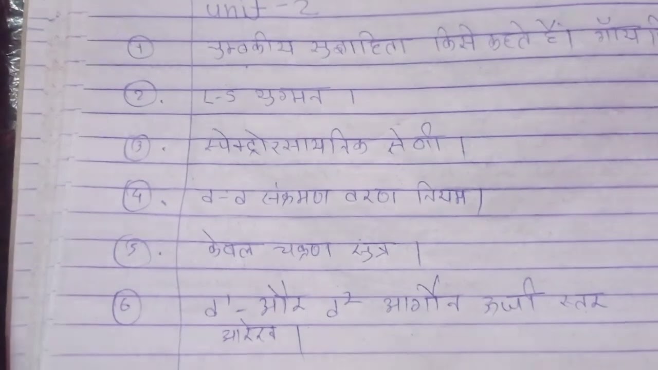 Bvvjdp Bsc3year chemistry 1 paper imp question 2024