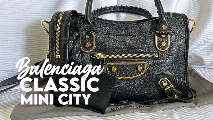 First Designer Bag Review - BALENCIAGA CLASSIC METALLIC EDGE CITY - YouTube