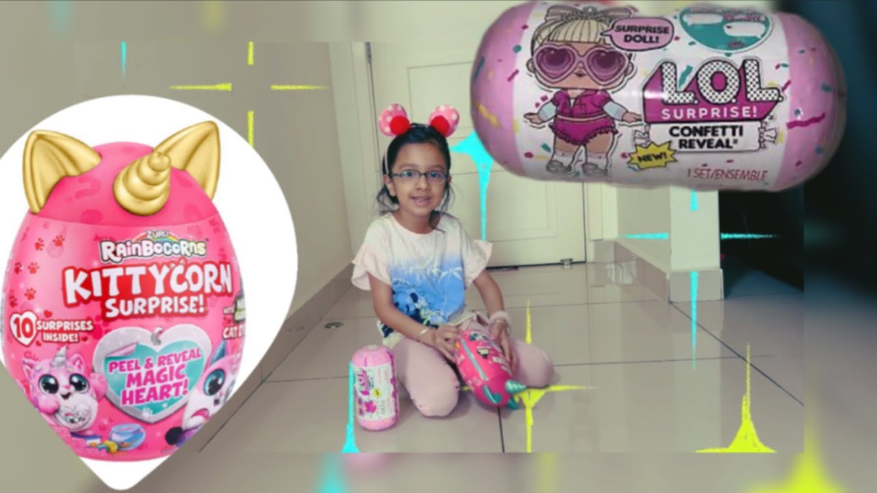 LOLSurprise Confetti Reveal & Rainbowcorn Kittycorn as a surprise gift from Santa Claus #lolsurprise