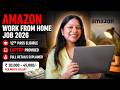 AMAZON Work From Home Job 2026 | 12th Pass Eligible | Laptop Provided💻 | Full Details Explained💰