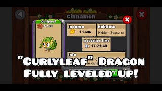 Curlyleaf Dragon Dragonvale leveled up to Max level!